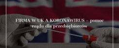 Firma w UK a koronawirus - Pomoc rządu dla przedsiębiorców