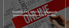 Making Tax Digital - obowiązek prowadzenia rozliczeń VAT on-line